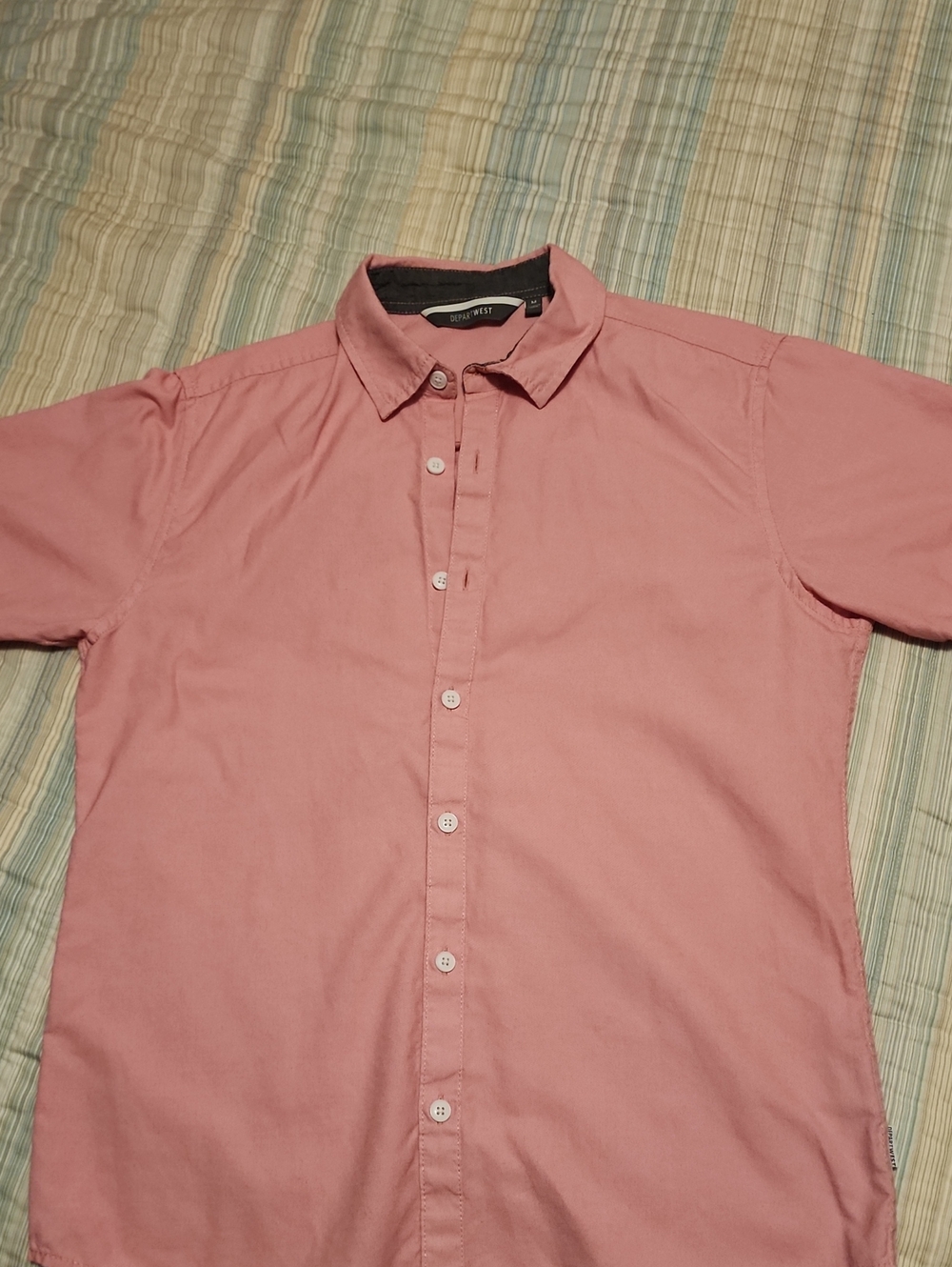 Classic Men's Light Pink Button-Down Shirt